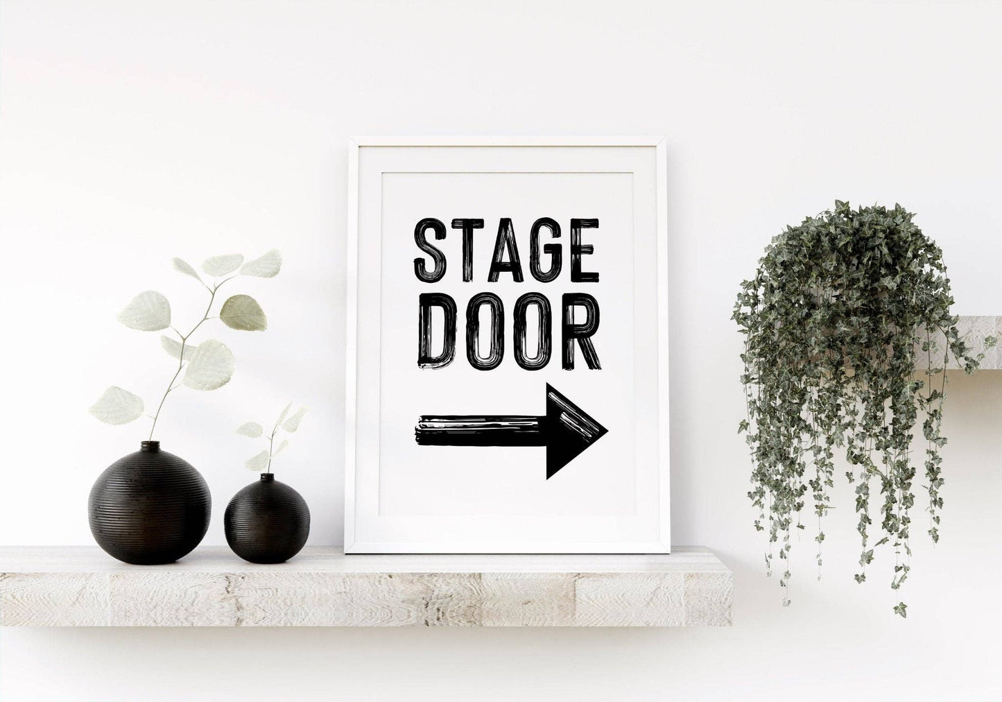 Stage Door B&W Print: A4