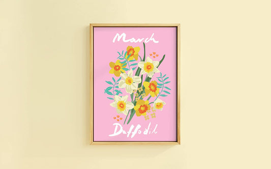Birth Flower Print March - Daffodil - A6