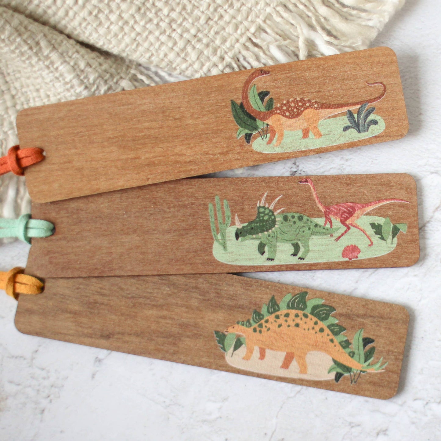 Dinosaur Bookmark in Solid Walnut, Three Designs Available