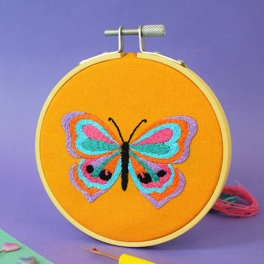 'Kaleidoscope Butterfly' Mini Embroidery Kit