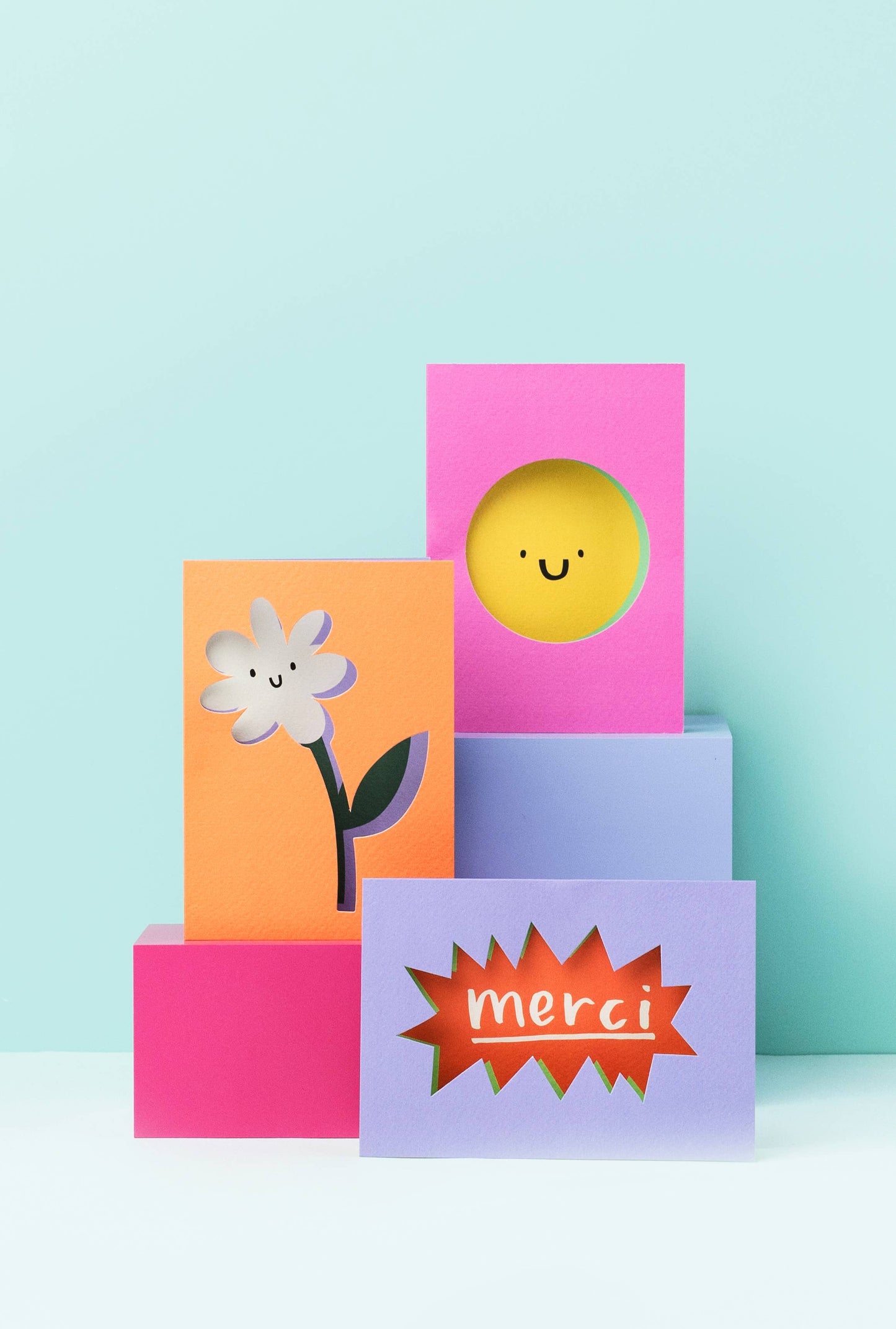 Merci - Thank You Card - Die Cut Cards - Fun - Thanks