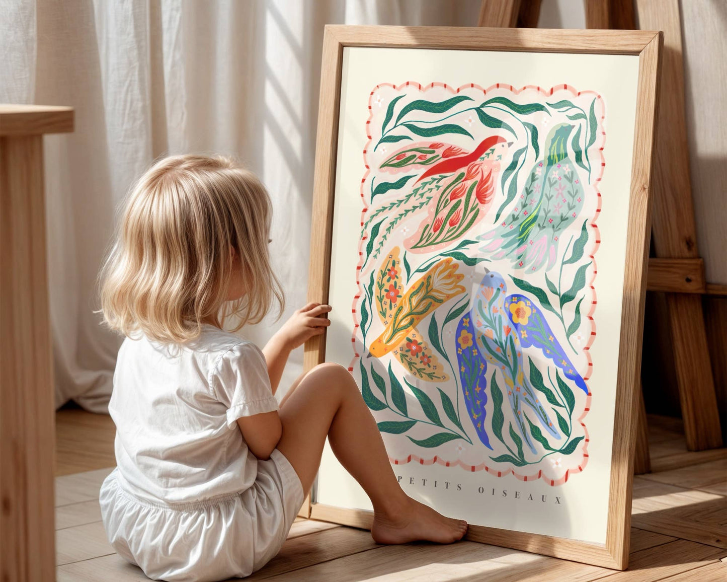 Little Birds / Bird illustration / Botanical / Nursery Art