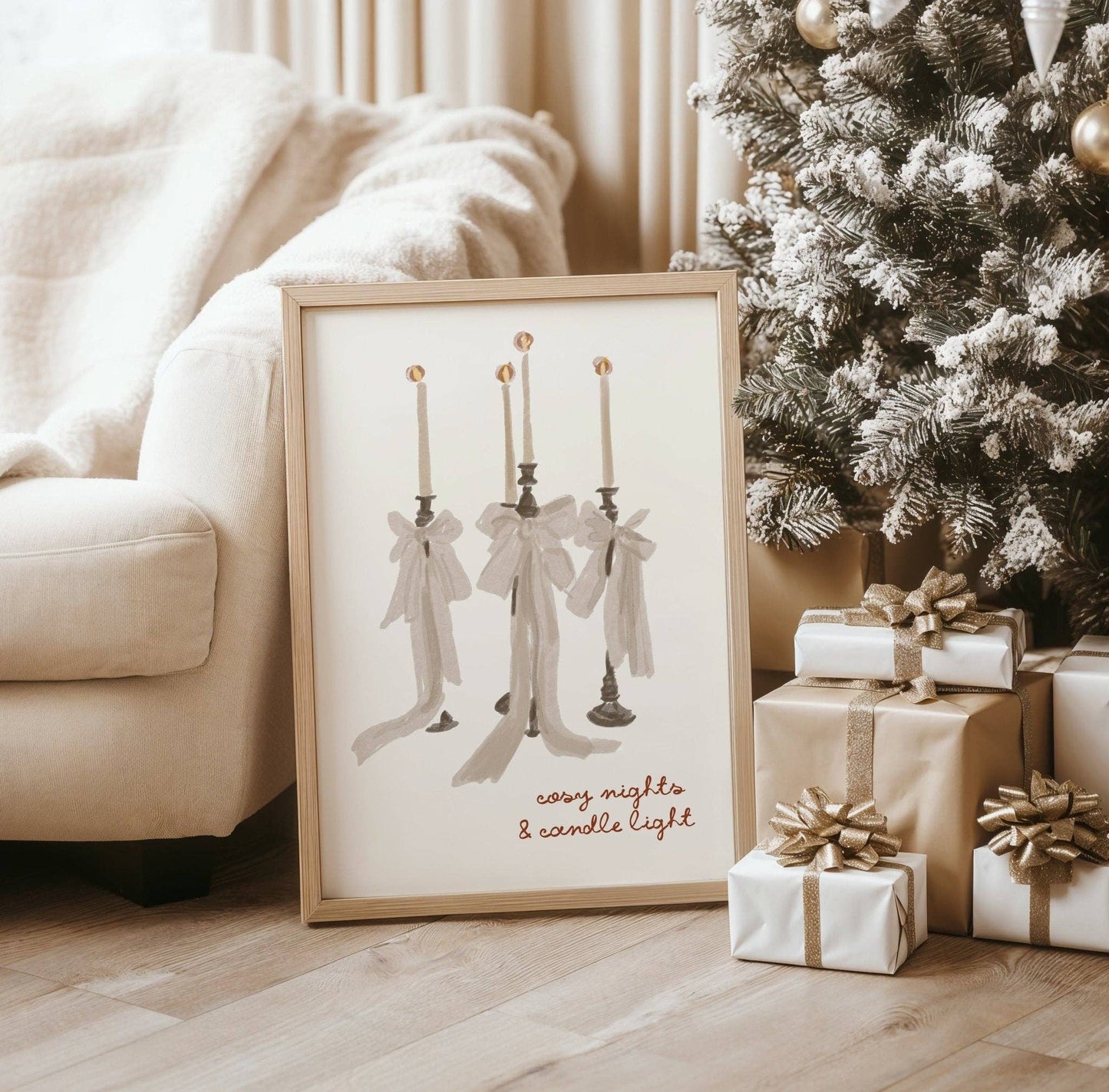 Cosy Nights & Candle Light Autumn Print: A4