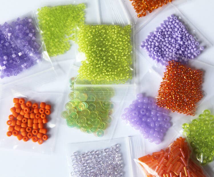 Beaded Embroidery Kit In Bright