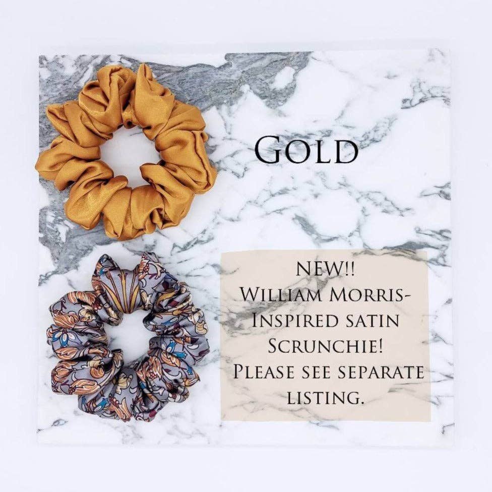 Luxury Satin Scrunchies in 4 SIZES: Regular / Aqua