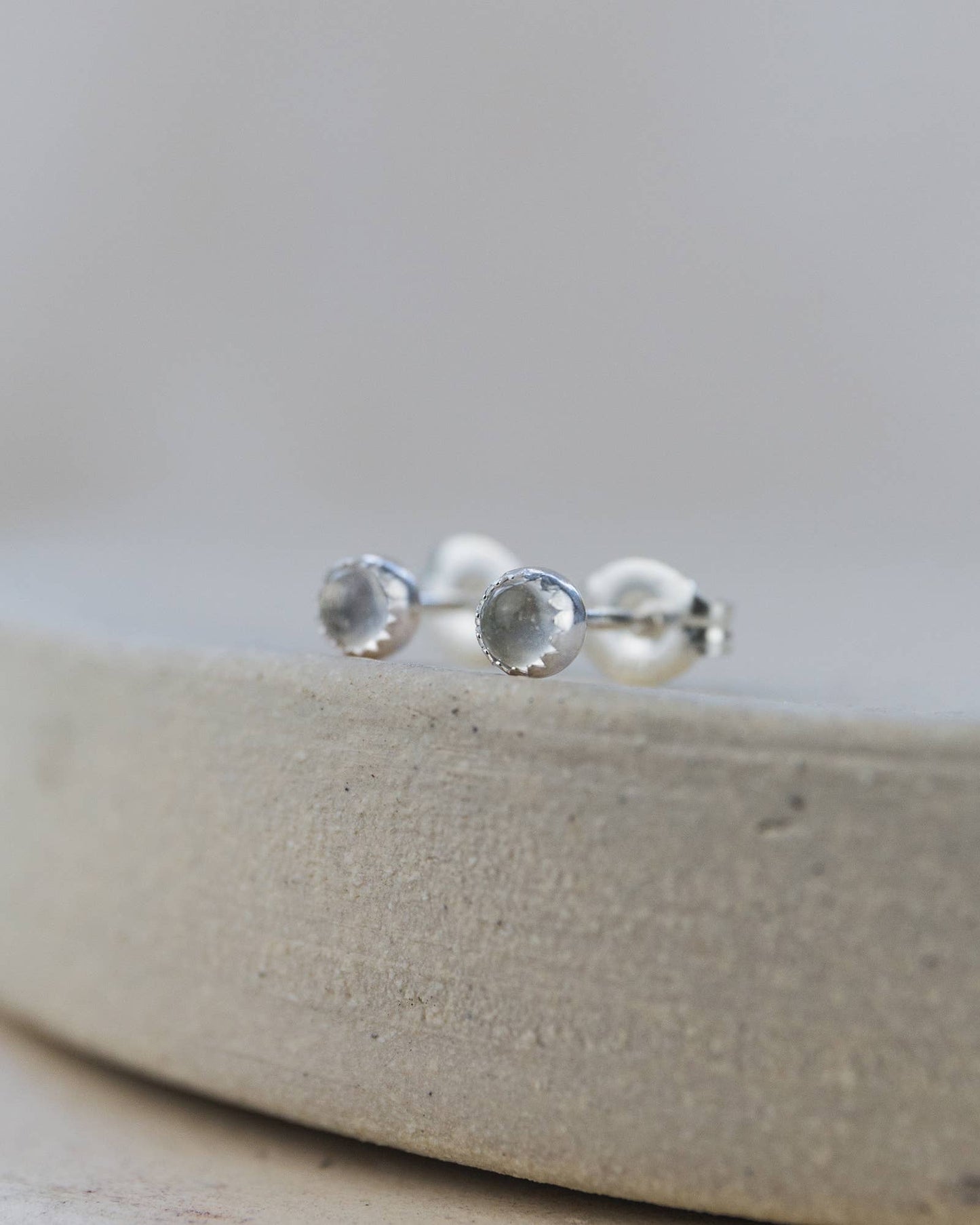Clear Quartz Mini Gemstone Studs