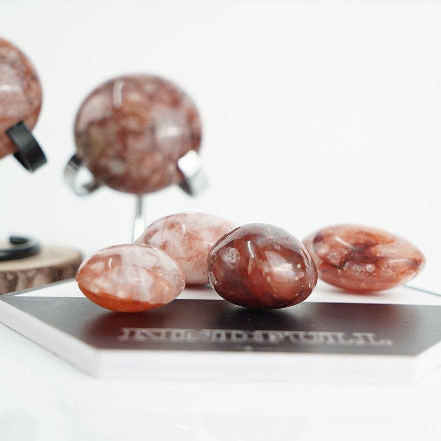 Fire Quartz Palm Stone