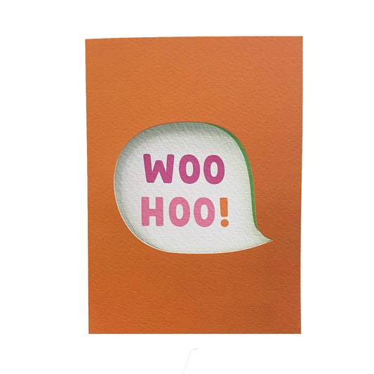 Woohoo - Birthday Card - Die Cut - Celebration - Congrats