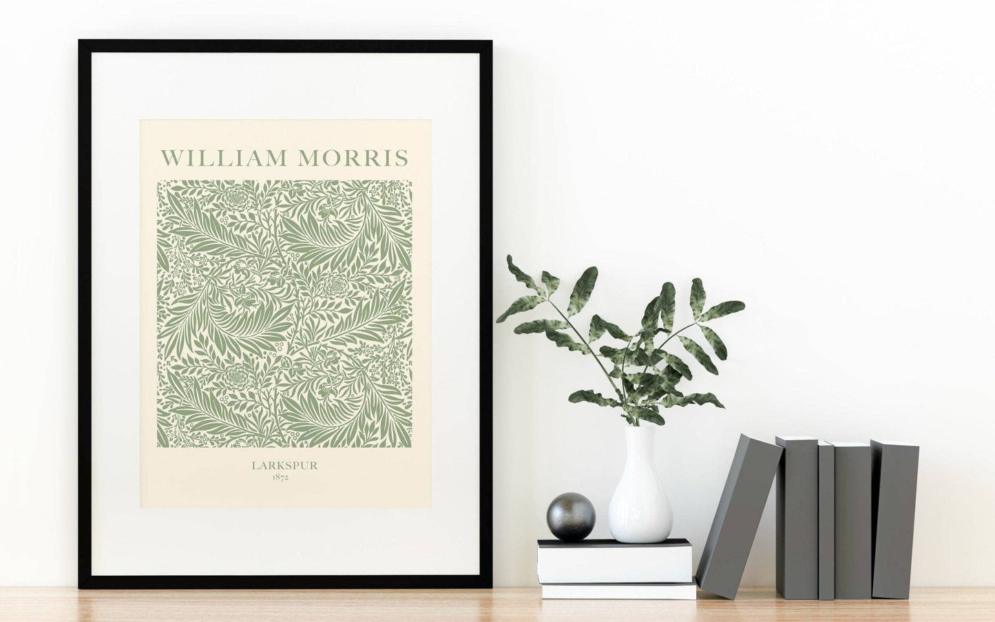 William Morris Larkspur Green Print: A3
