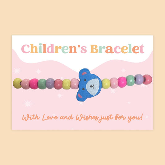 Blue Bear - Children's Beaded Bracelet