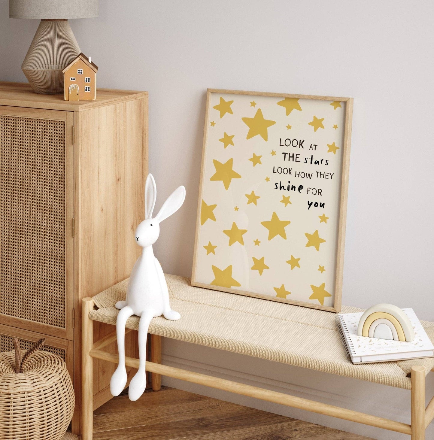 Look At The Stars Nursery Print: A4