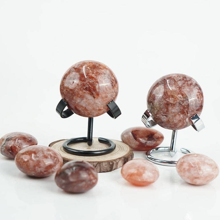 Fire Quartz Palm Stone