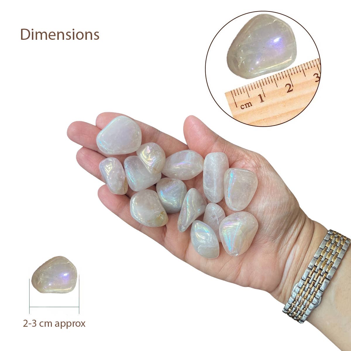 Aura Rose Quartz Tumble Stone