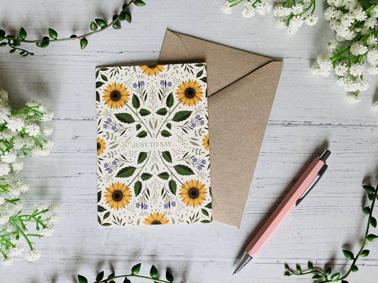 Just to Say Greeting Card
