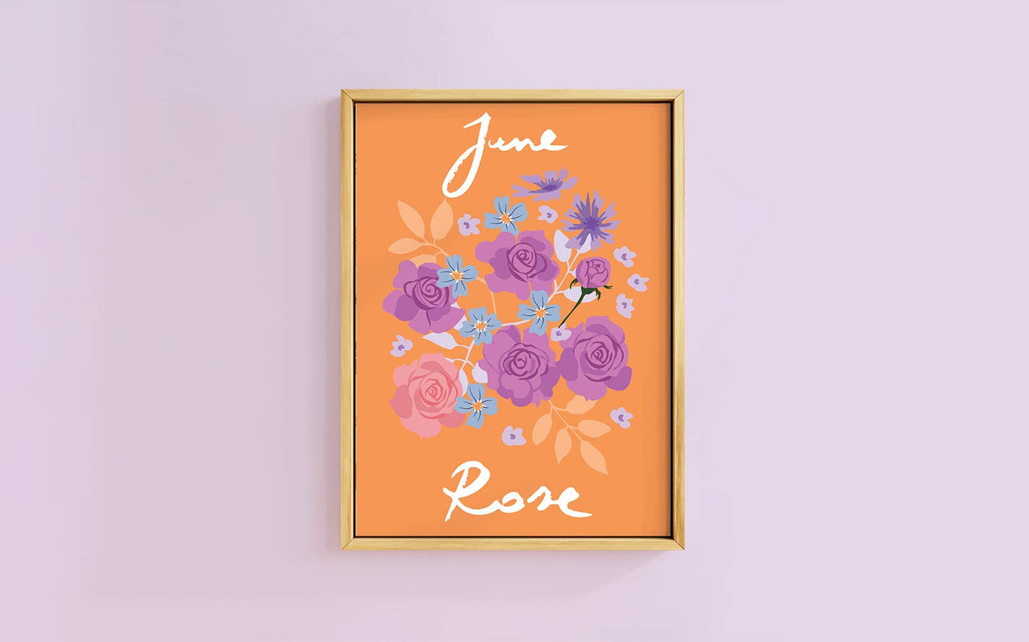 Birth Flower Print June - Rose - A6