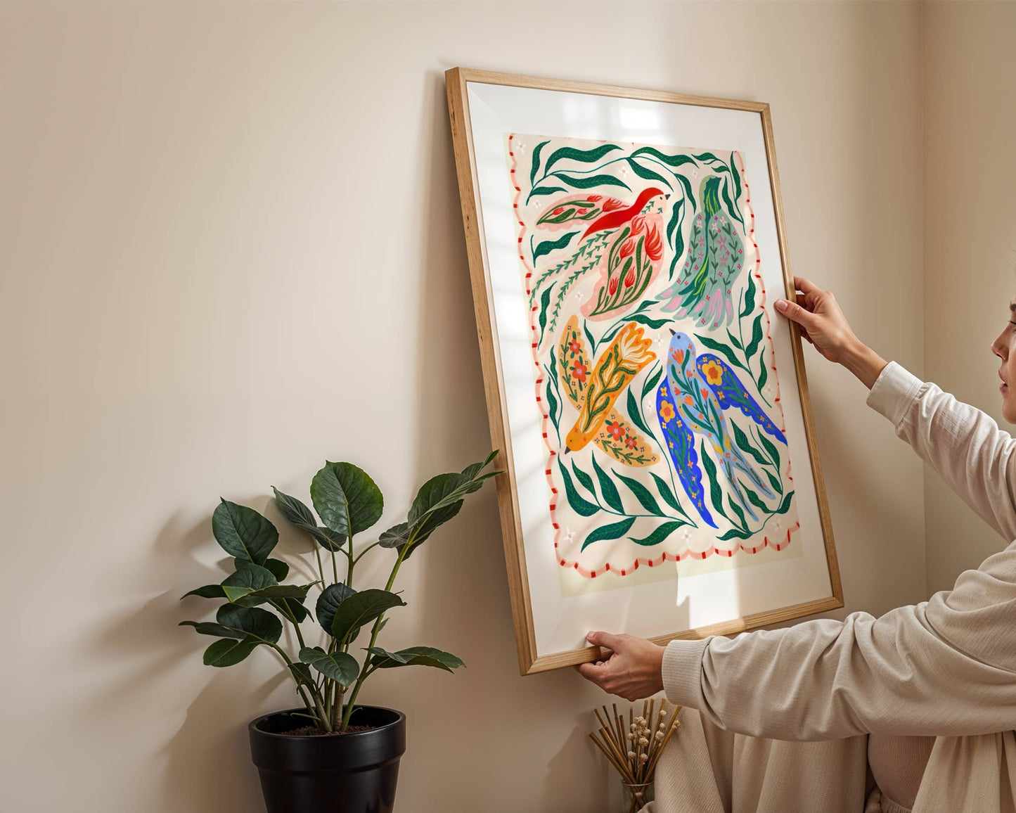 Little Birds / Bird illustration / Botanical / Nursery Art