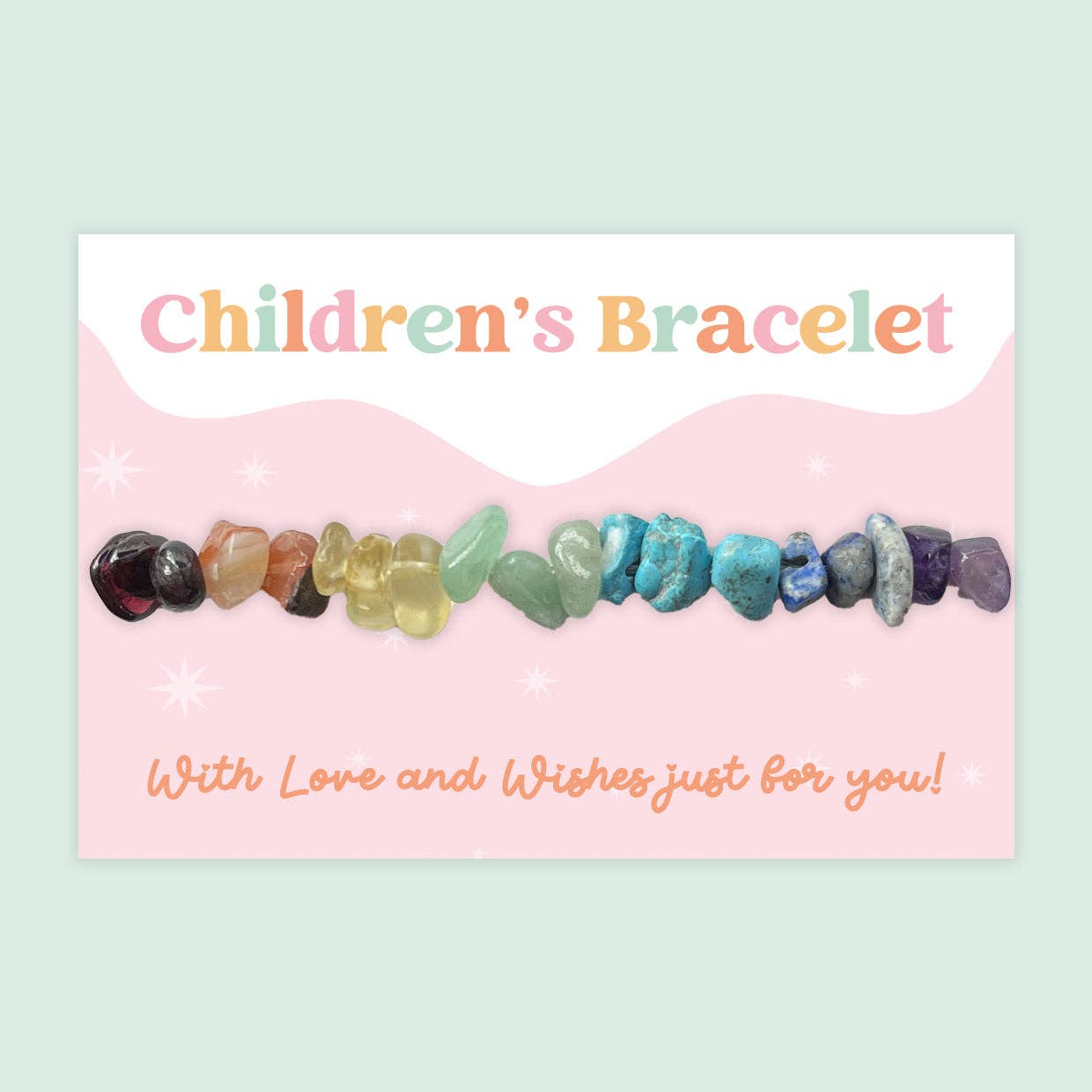 Chakra, Gemstone Chips - Children's Beaded Bracelet