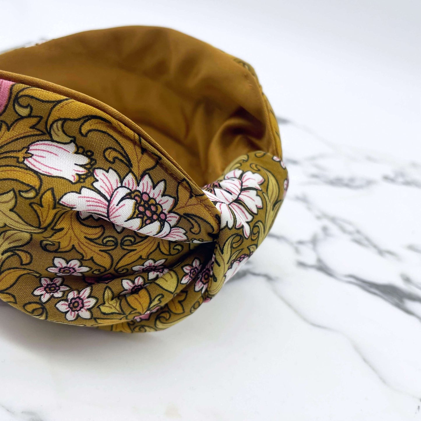 Morris Flat Knot Headband In Mustard