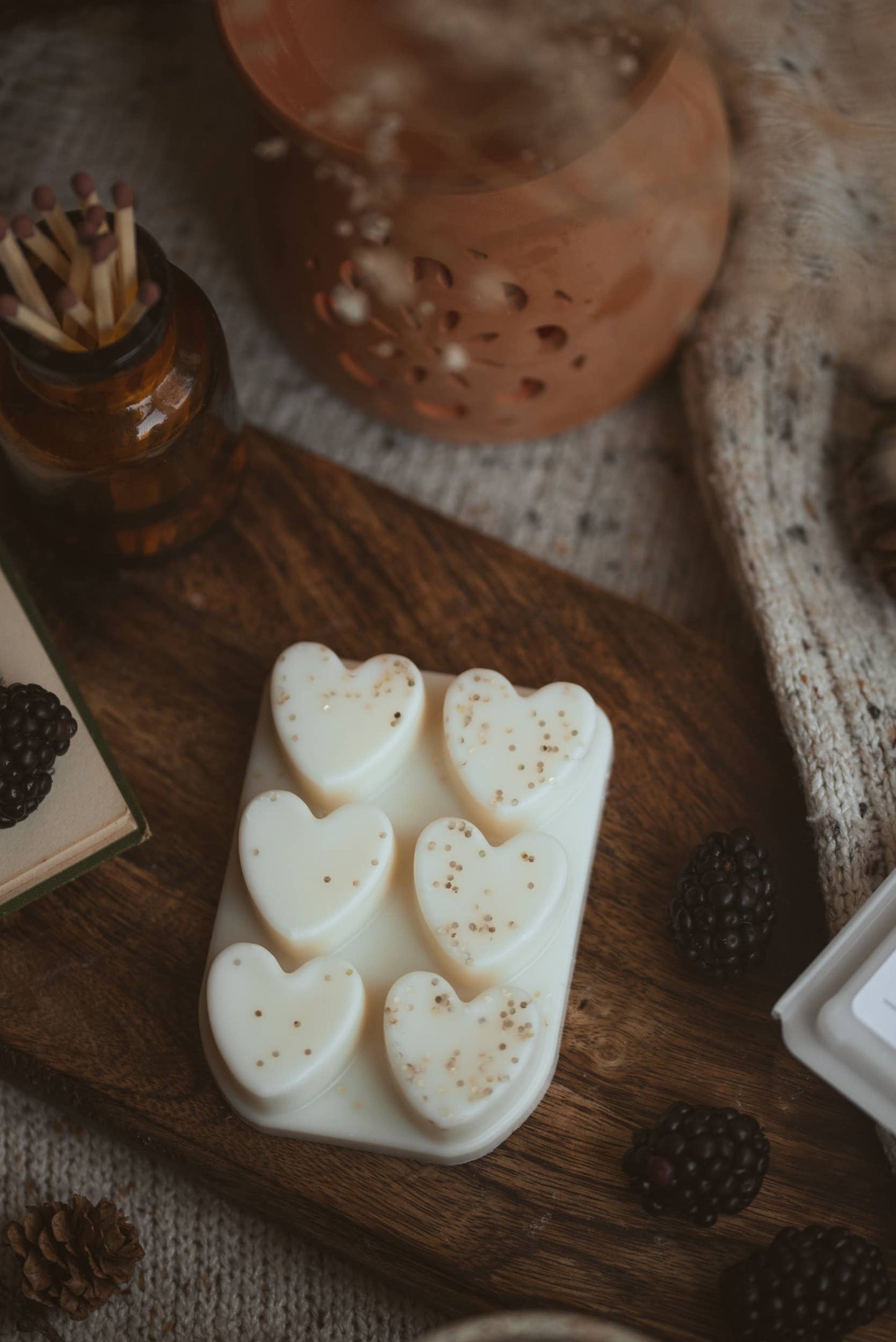 Pecan Brown Sugar Scented Heart Clamshell Soy Wax Melts