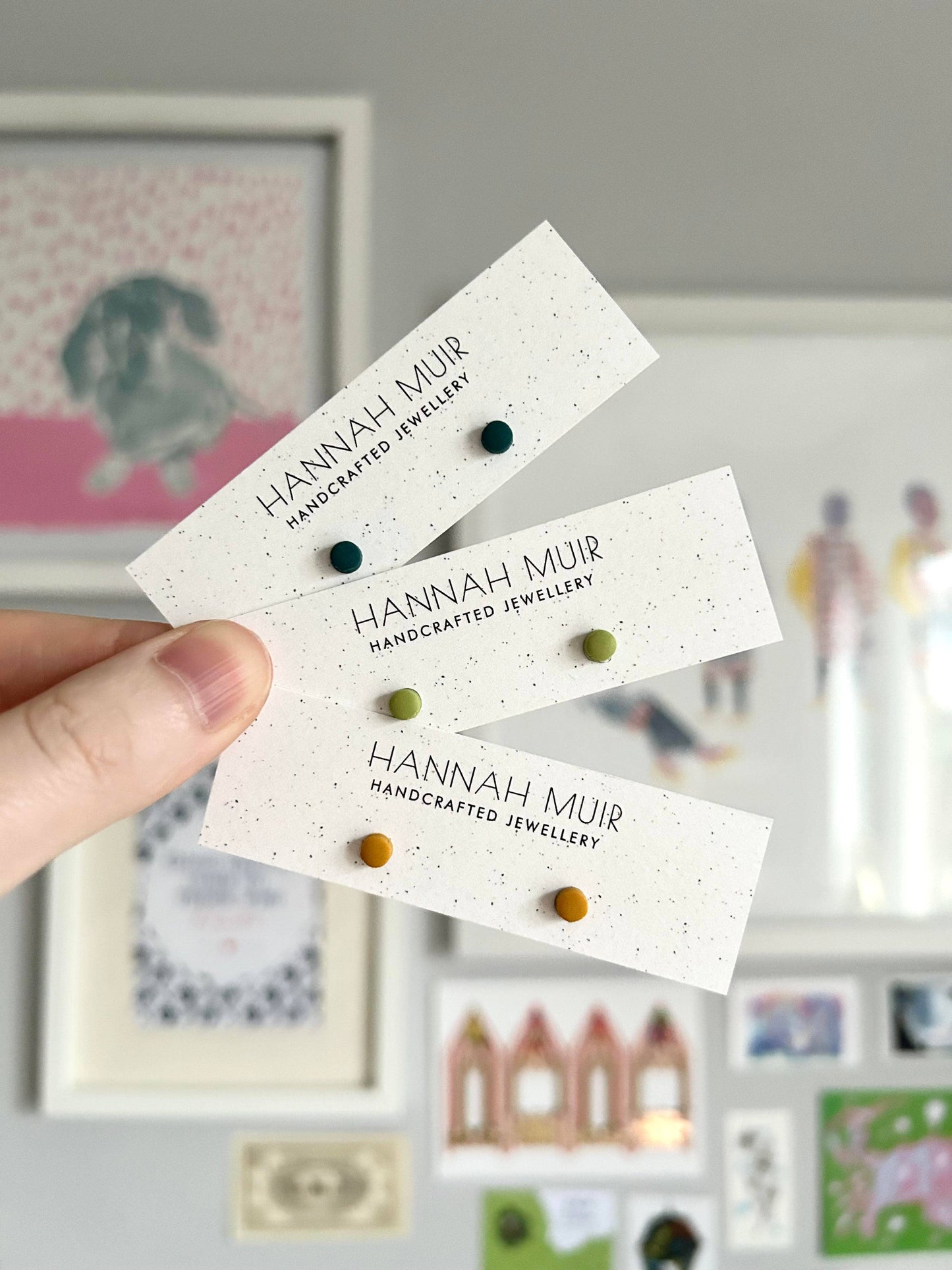 Colourful Dot Studs
