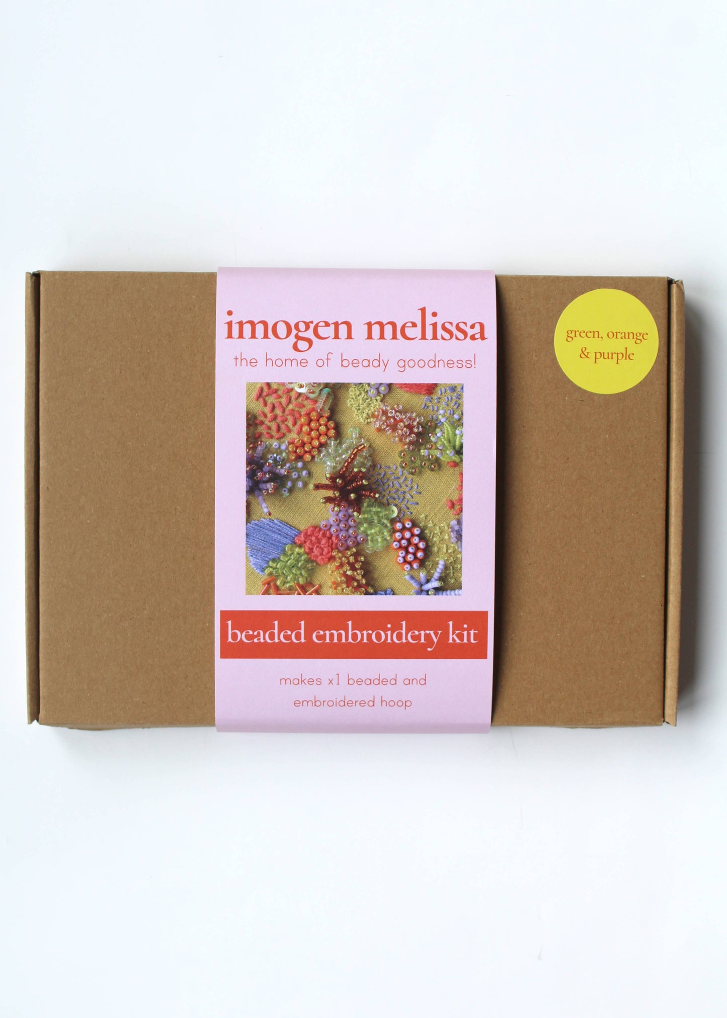 Beaded Embroidery Kit In Bright