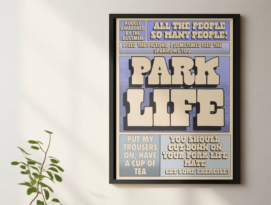 Park Life - Blur Music Inspired Print