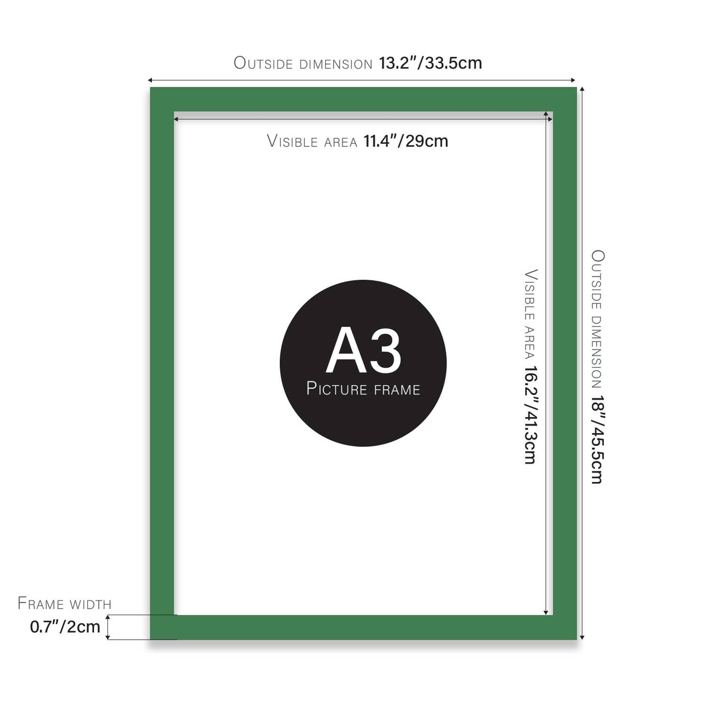 Green A3 Picture Frame