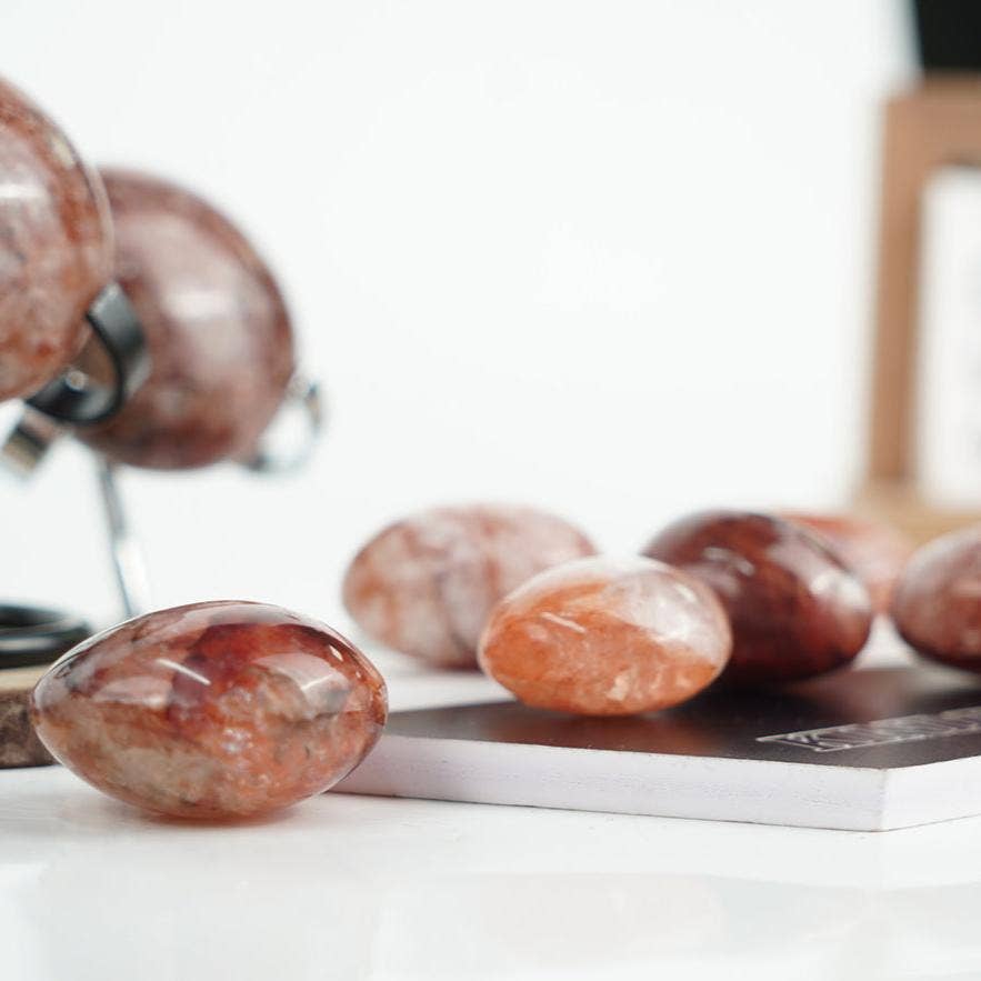 Fire Quartz Palm Stone