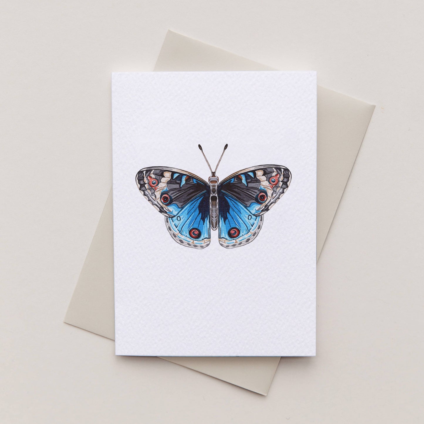 Mini Blue Butterfly Watercolour Sustainable Greetings Card