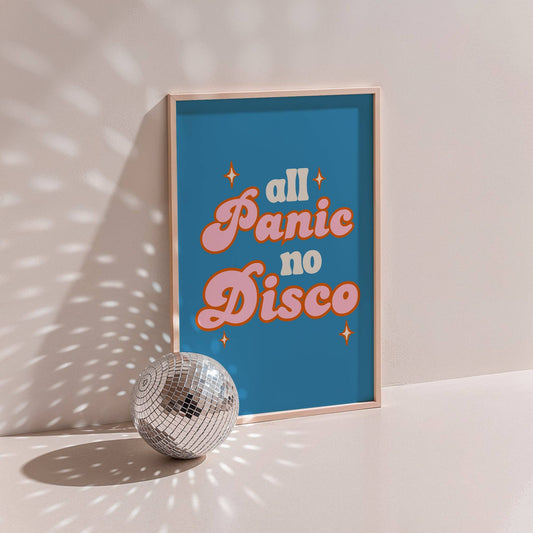 All Panic No Disco Anxiety Print: A4