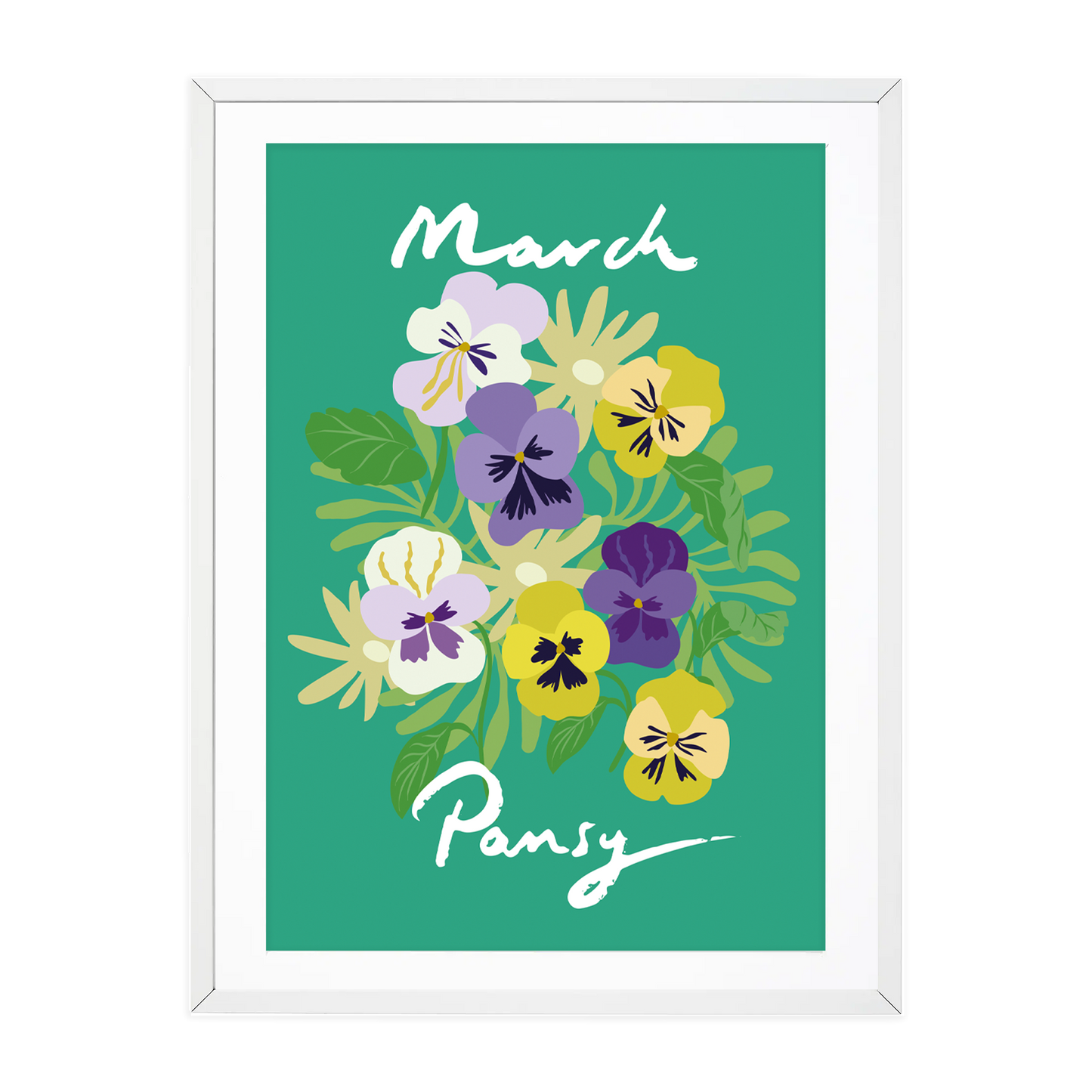 Birth Flower Print March - Pansy - A6