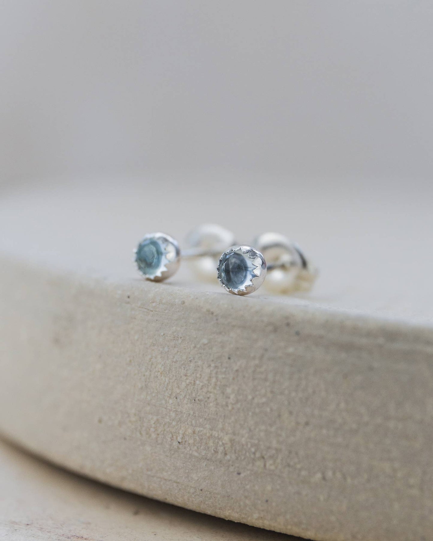 Garnet Mini Gemstone Studs