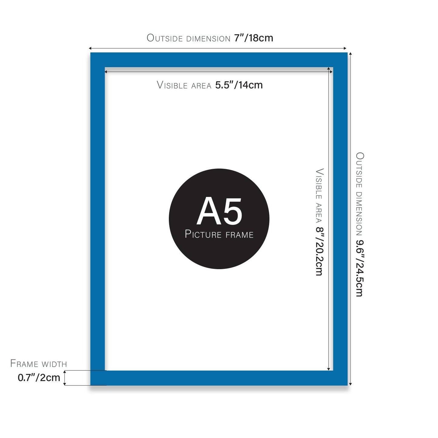 Blue A5 Picture Frame