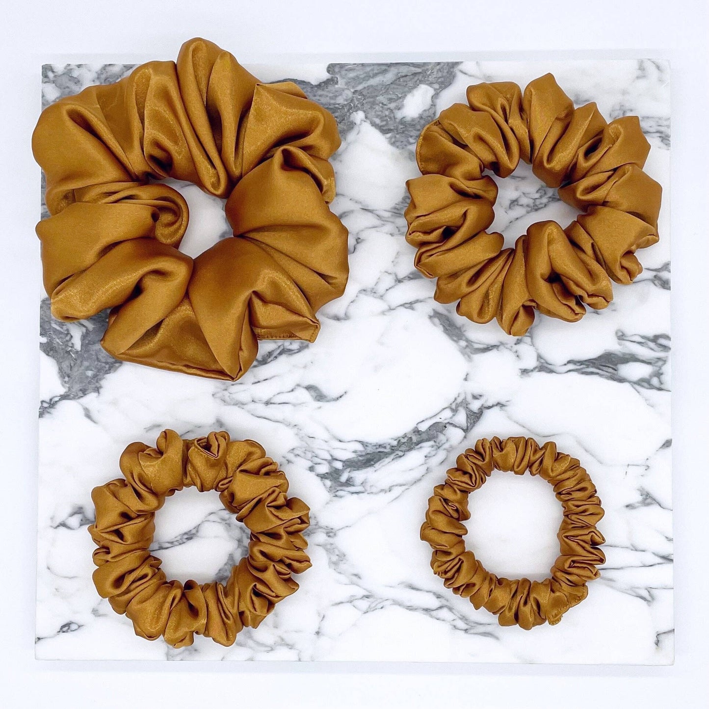Luxury Satin Scrunchies - NEW COLOURS: Chocolate / Regular