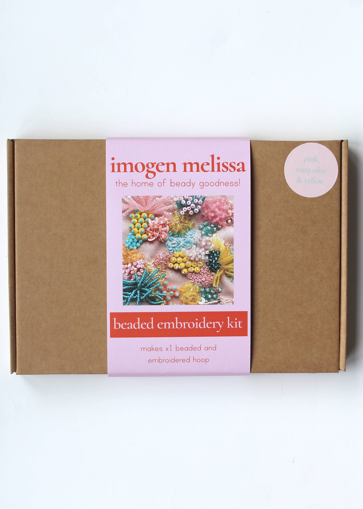 Beaded Embroidery Kit in Pastel