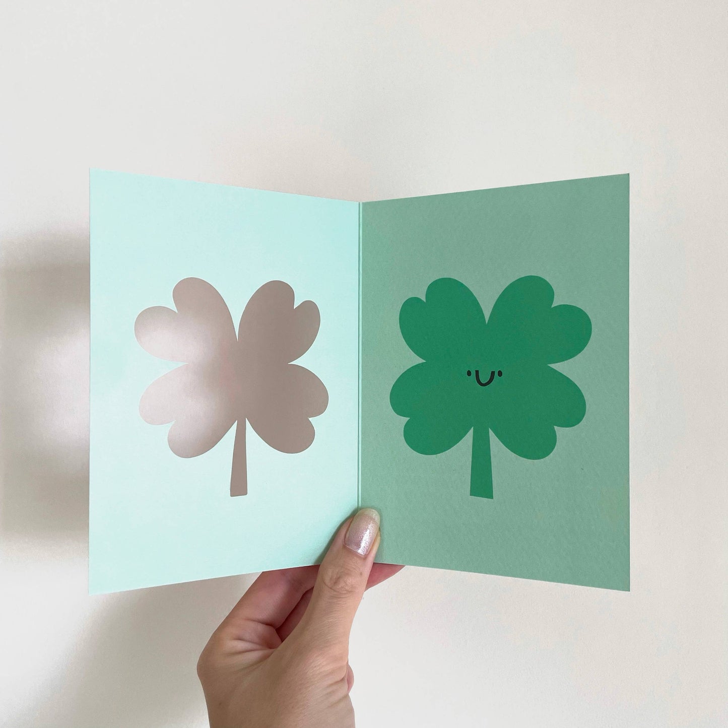 Clover - Good Luck Card - Cute - Die Cut - Irish - New Start