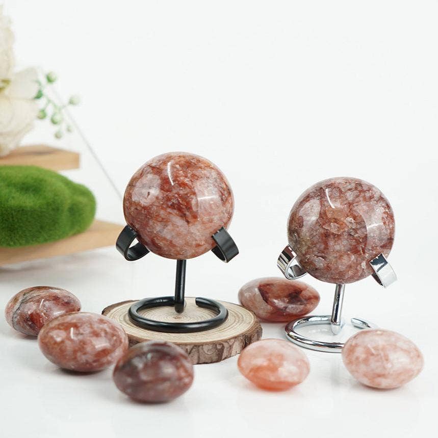 Fire Quartz Palm Stone