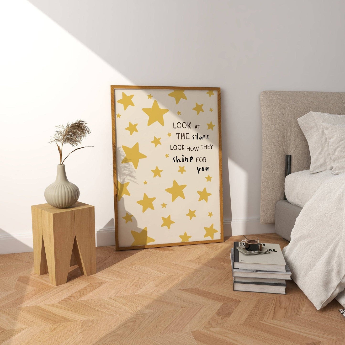 Look At The Stars Nursery Print: A4