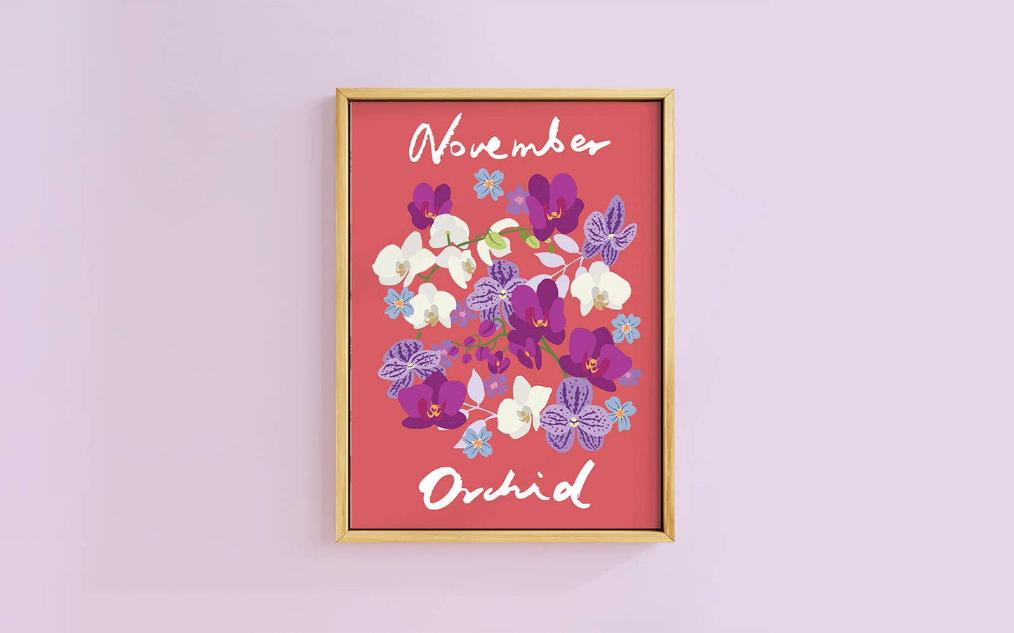 Birth Flower Print November - Orchid - A6