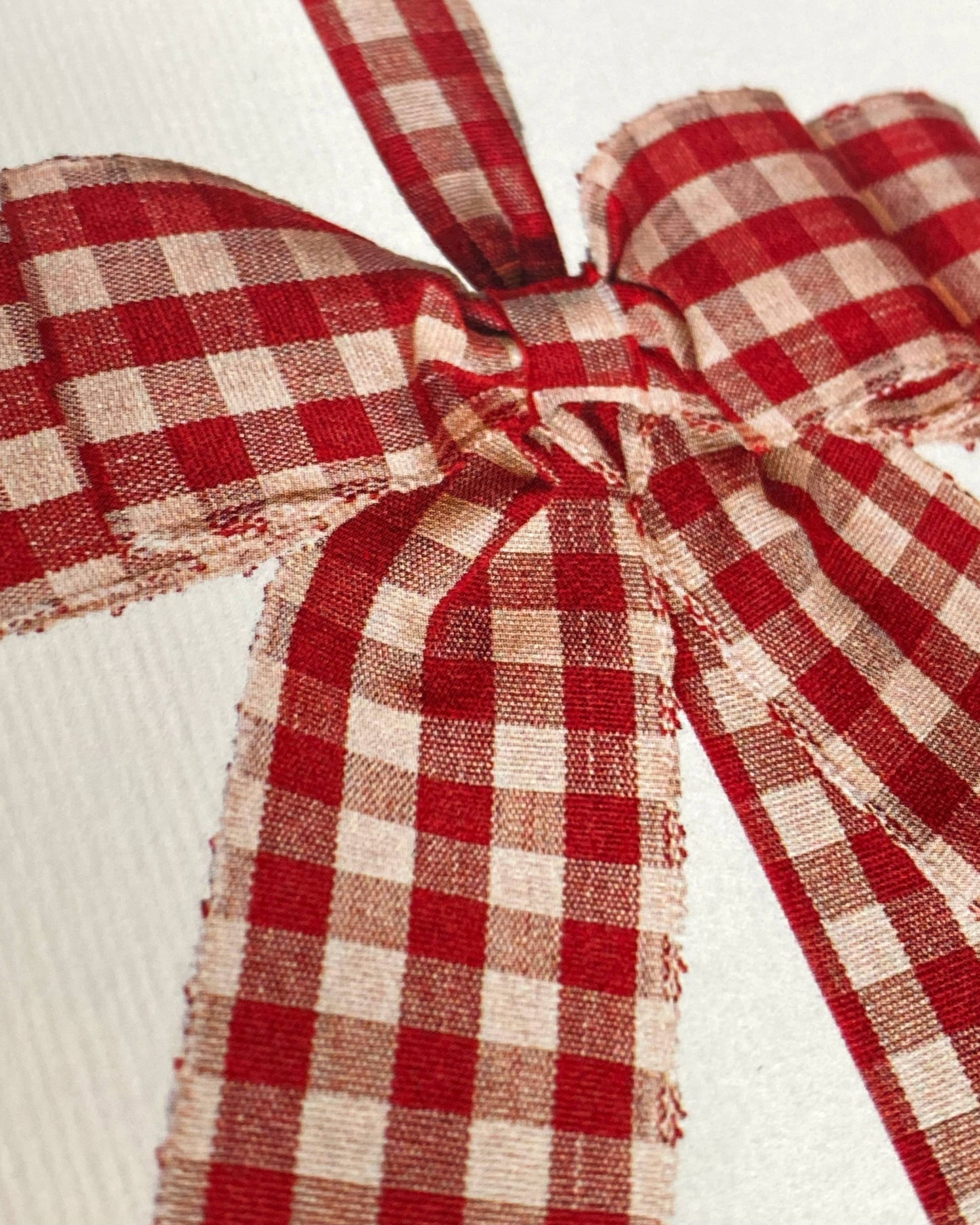 Gingham Bow Greeting Card
