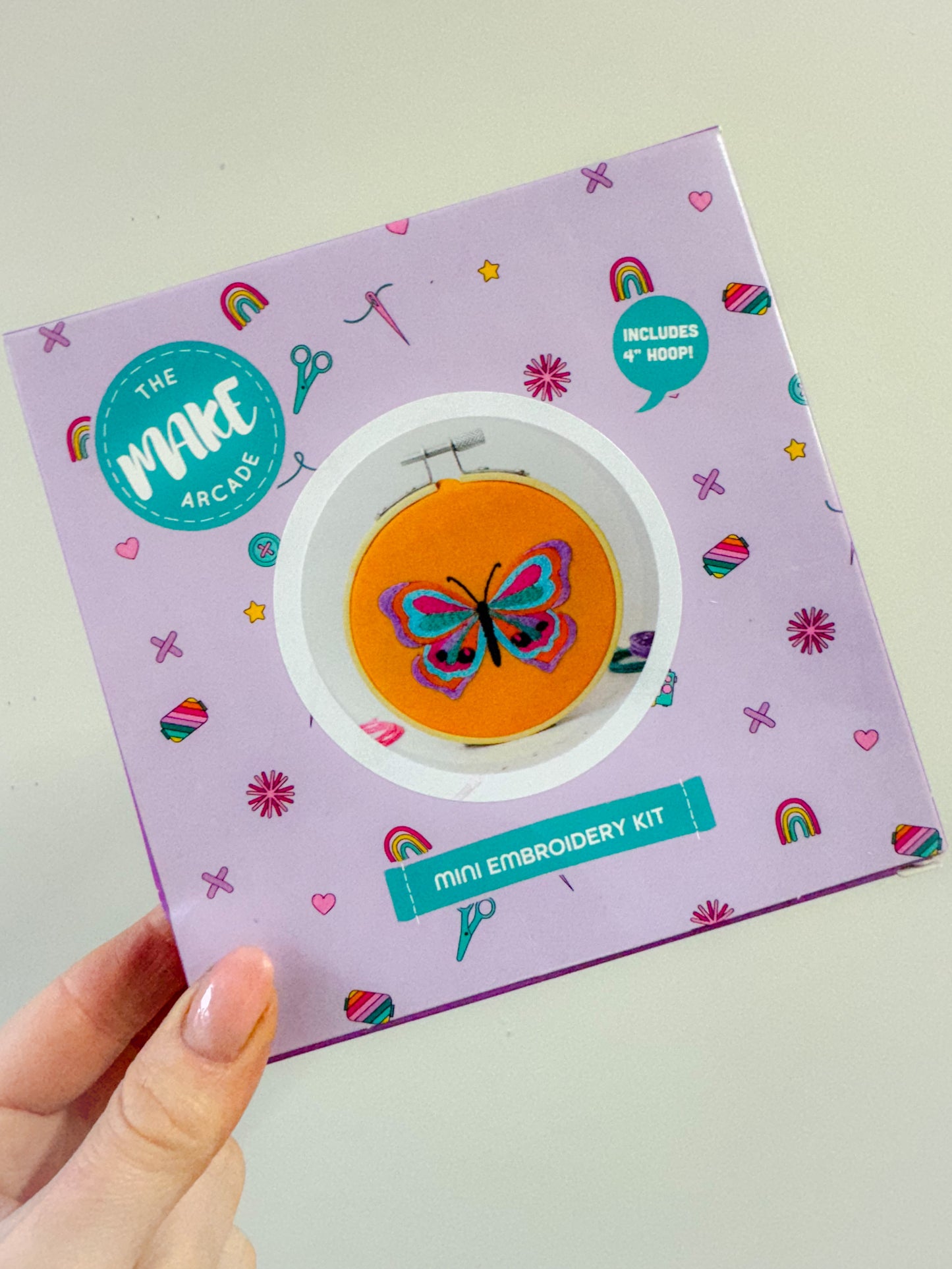 'Kaleidoscope Butterfly' Mini Embroidery Kit