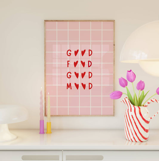 Good Food Good Mood Print: A4