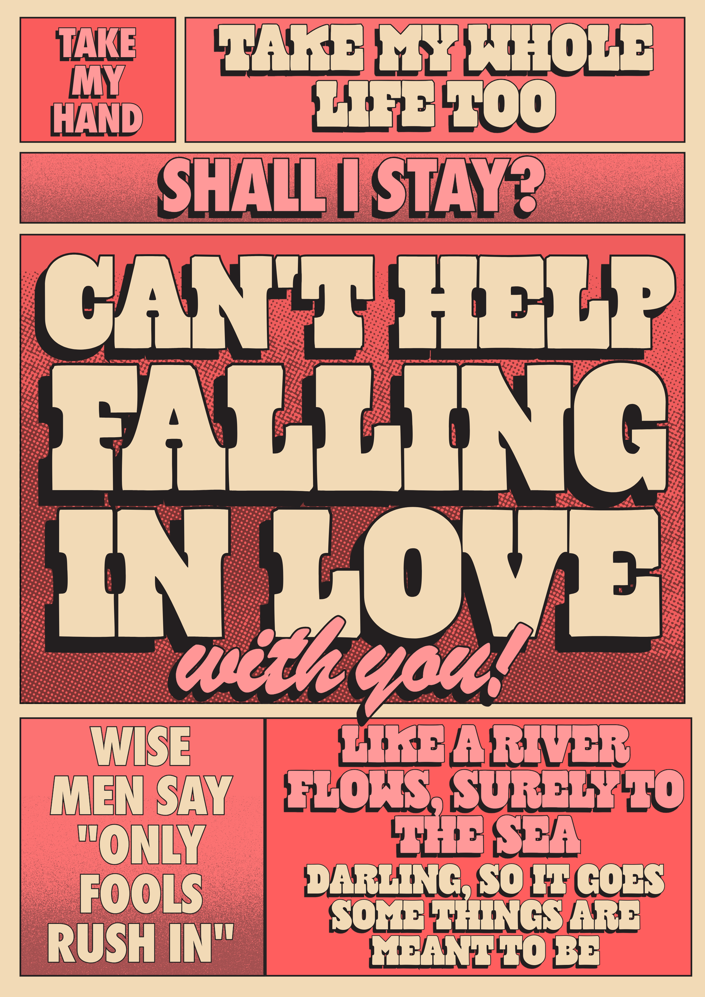 Can’t Help Falling In Love - Elvis Music Inspired Print