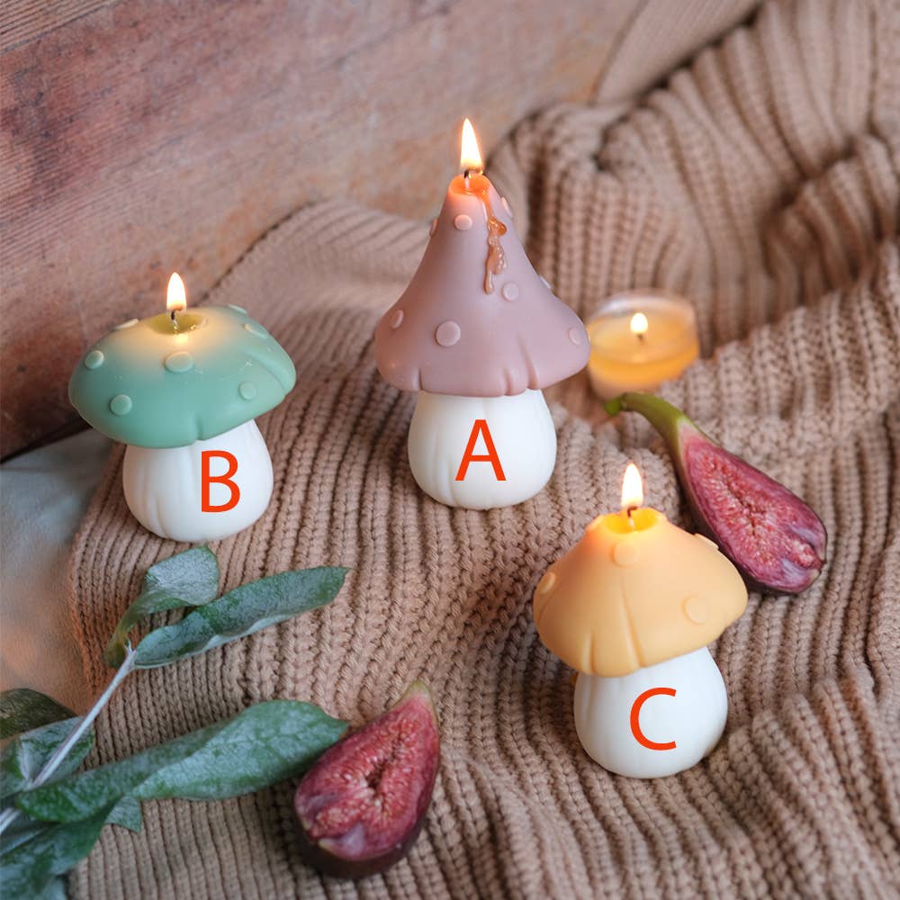 Mushroom Shaped Candles | Toadstol Candles | Cottagecore