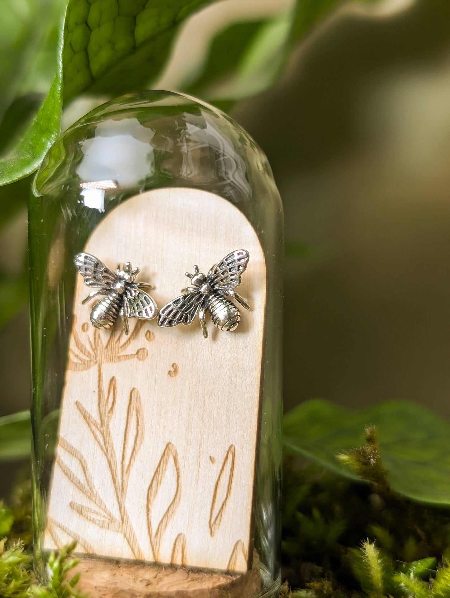 Bee Sterling Silver Studs