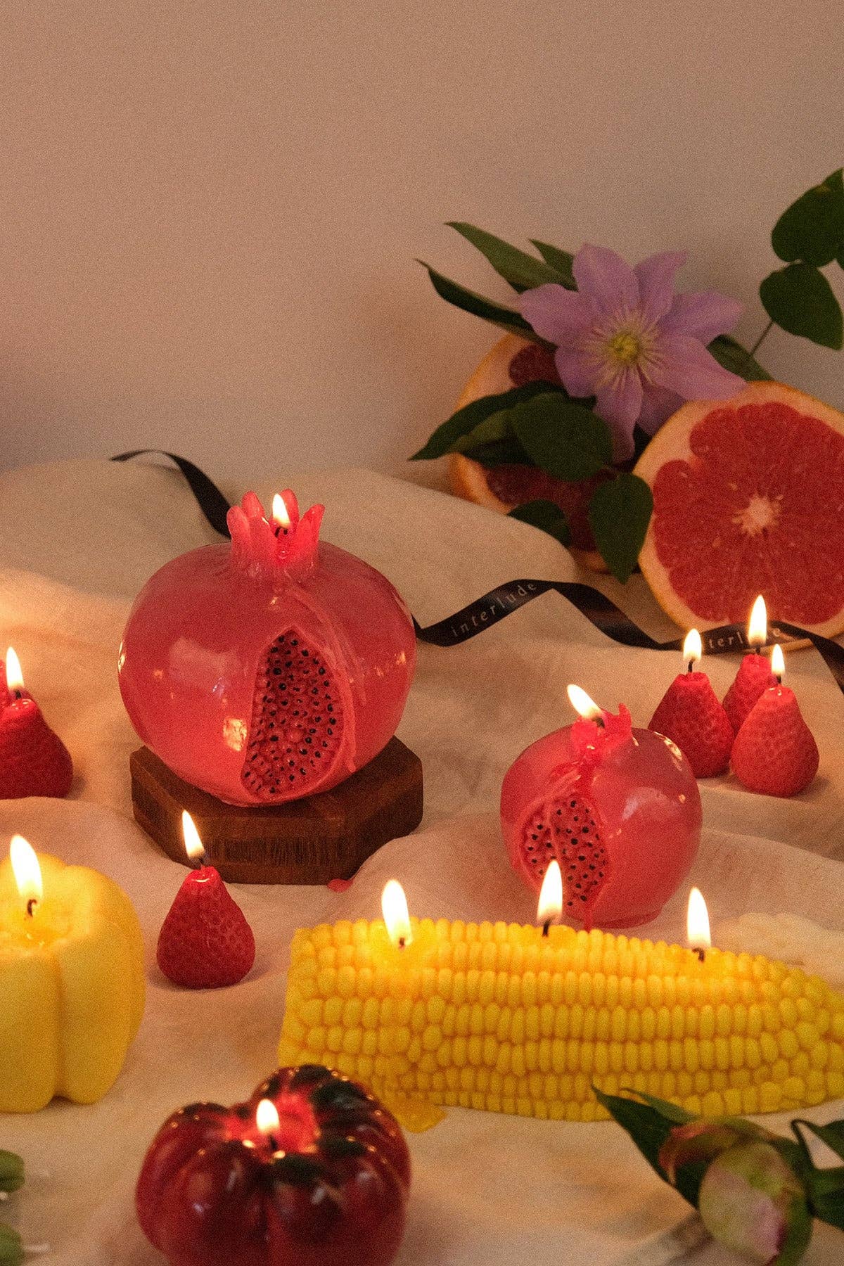 Pomegranate Shaped Candle