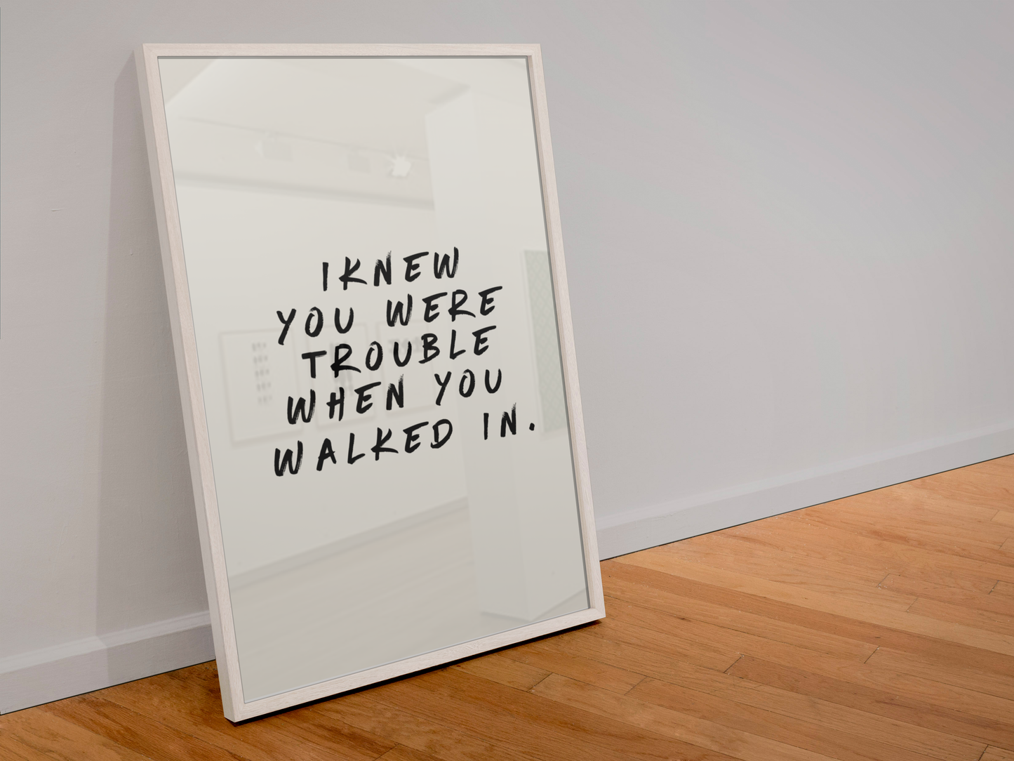I knew you were trouble when you walked in Taylor Swift: A4