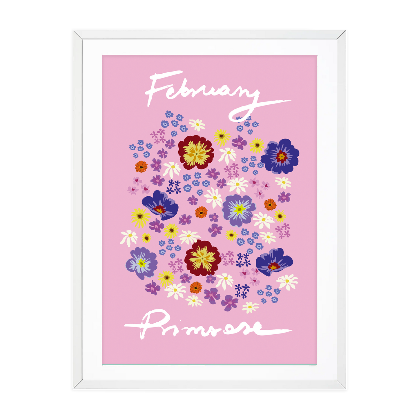 Birth Flower Print February- Primrose - A6