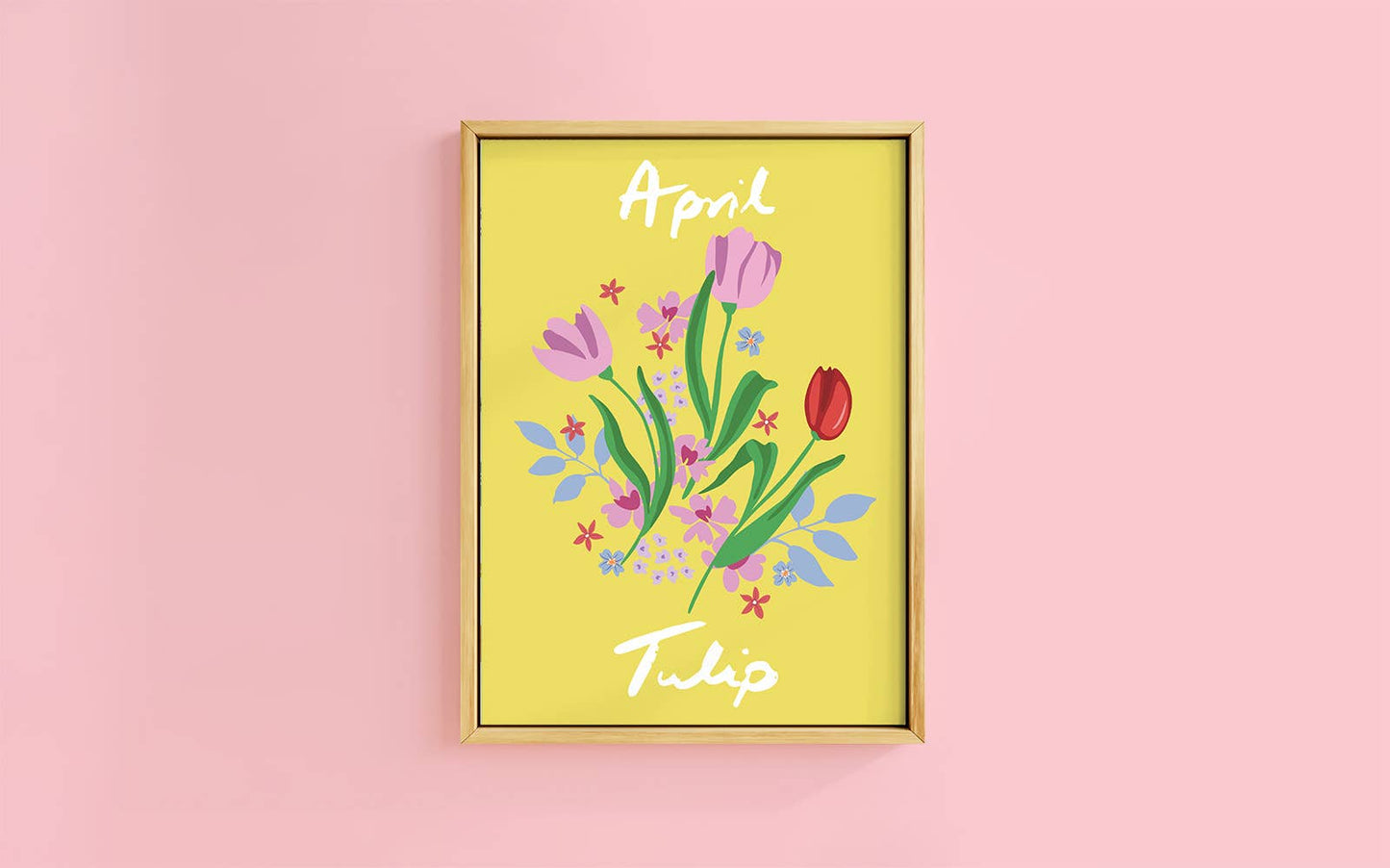 Birth Flower Print April - Tulip A6