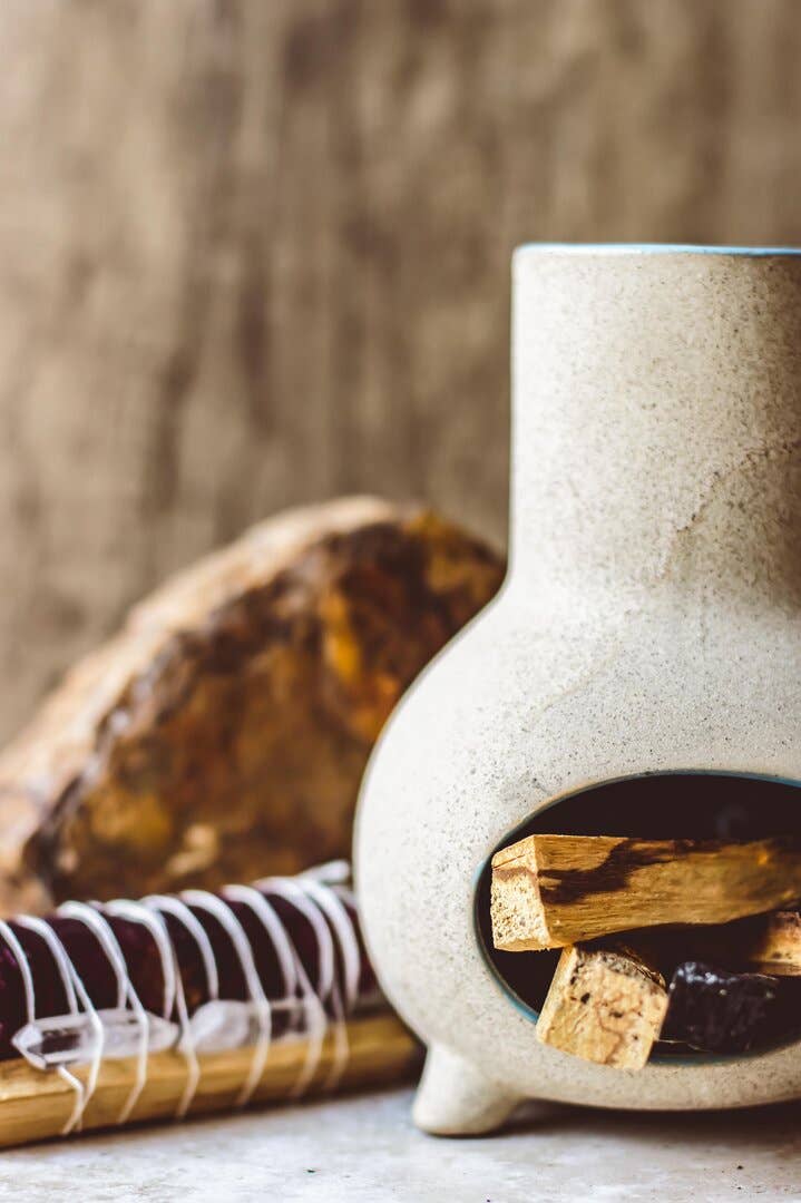 Handmade Artisan Pottery Mini Garden Chiminea